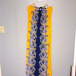 Magic Stretchy Beaded Halter Top Maxi  Dress L NWOT